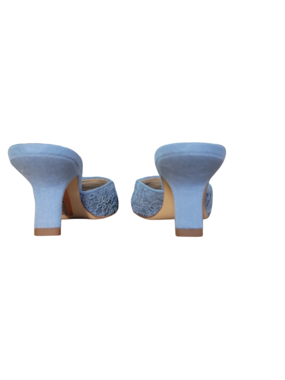 Sam Edelman Blue Embellished Pointed-Toe Mules - Picture 5 of 7